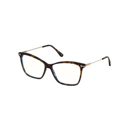 Tom Ford FT 5687-B 052 Dark Havana Rose Gold Women`s Eyeglasses