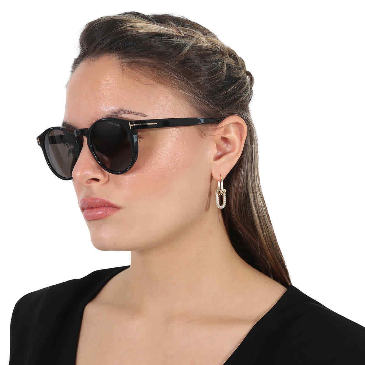 Tom Ford IAN-02 FT 0591 Shiny Black/grey 01A Sunglasses