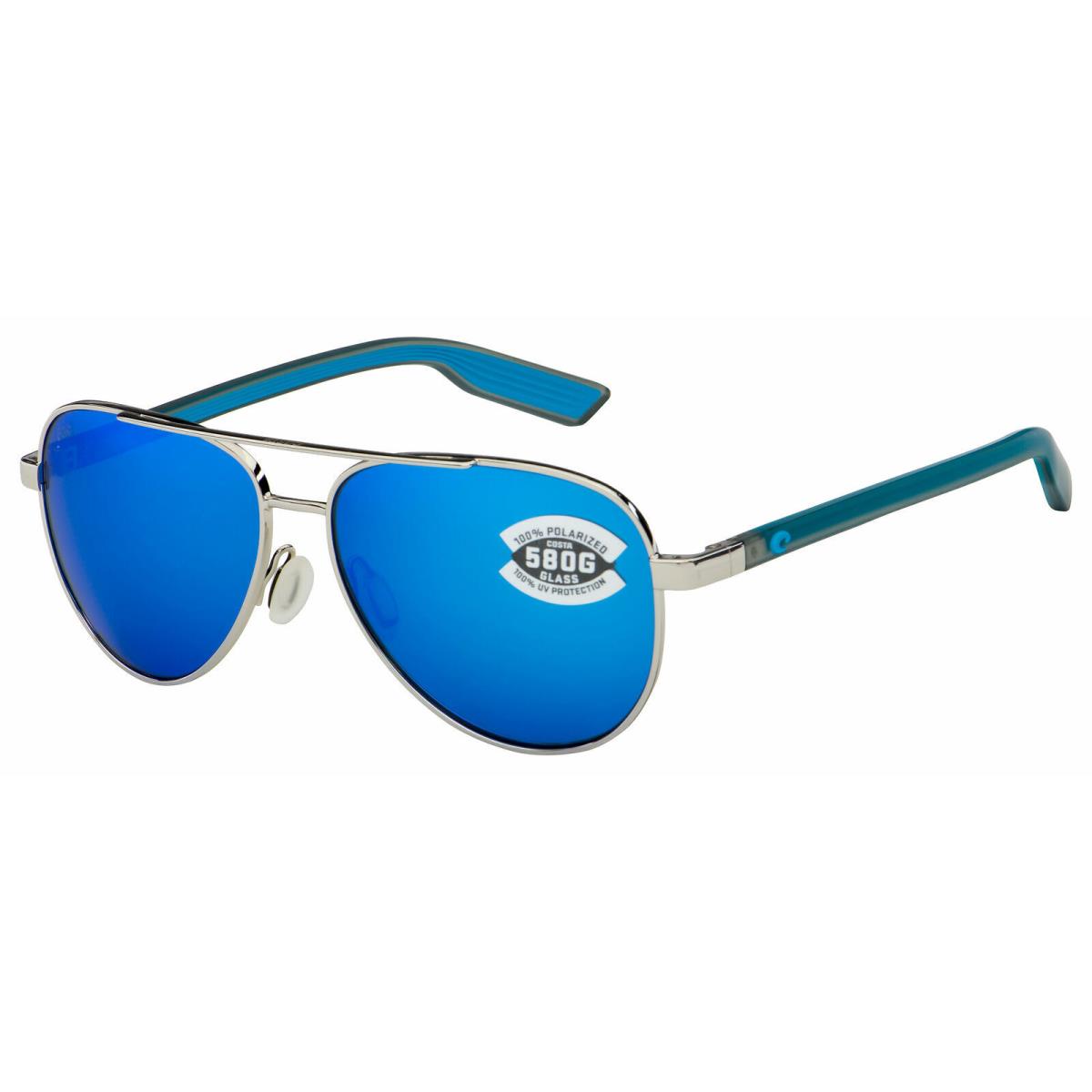Costa Del Mar Peli Sunglasses PEL288OBMGLP Silver Blue Mirror Polarized 580G