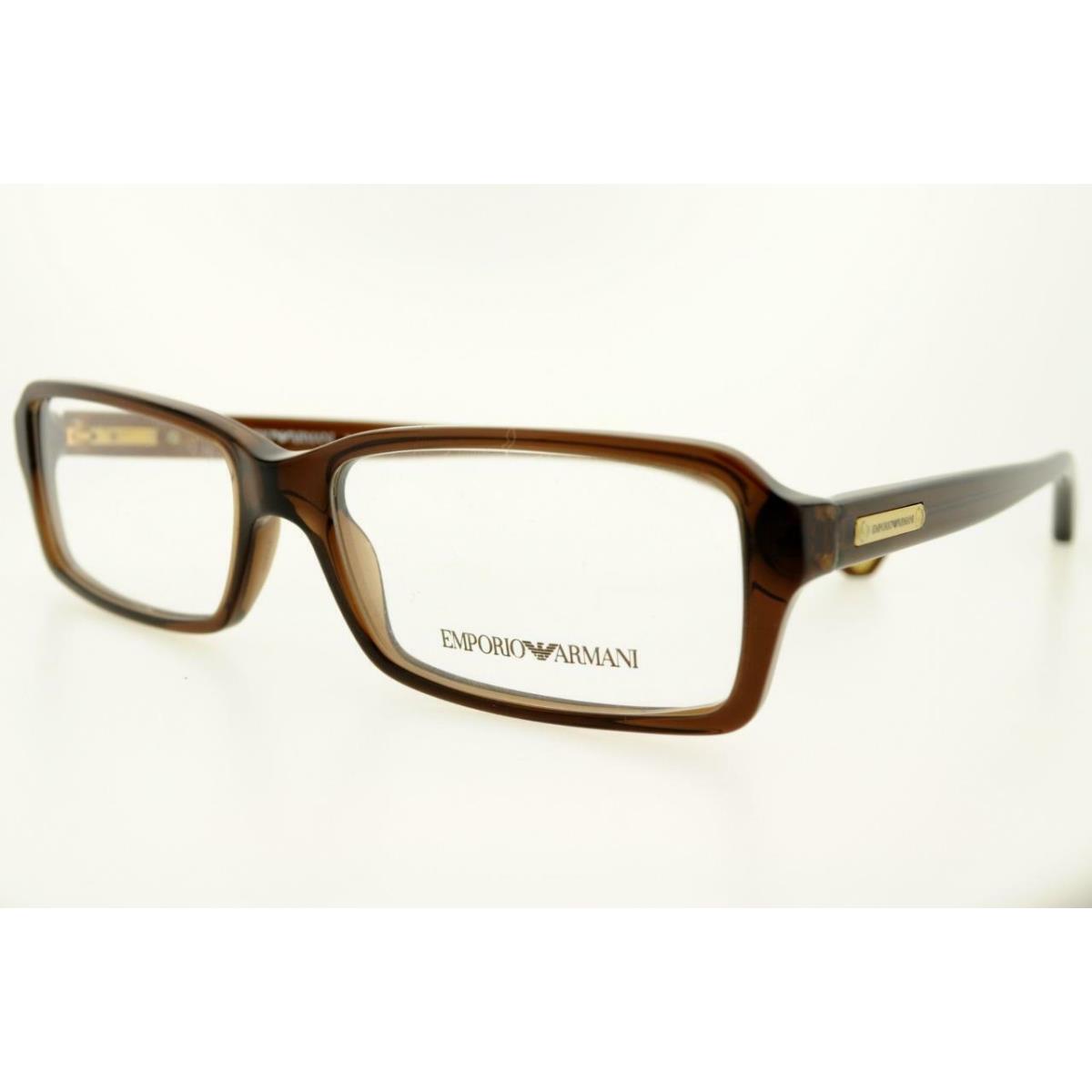 Emporio Armani 3010 5073 54MM Brown Transparent Frame Clear Demo Lenses