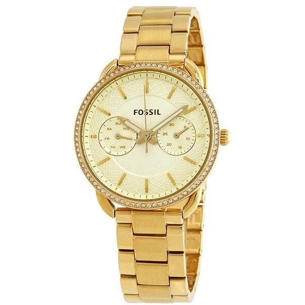 Fossil ES4263 Women`s Tailor Champagne Dial Gold-tone Stainless Steel Watch