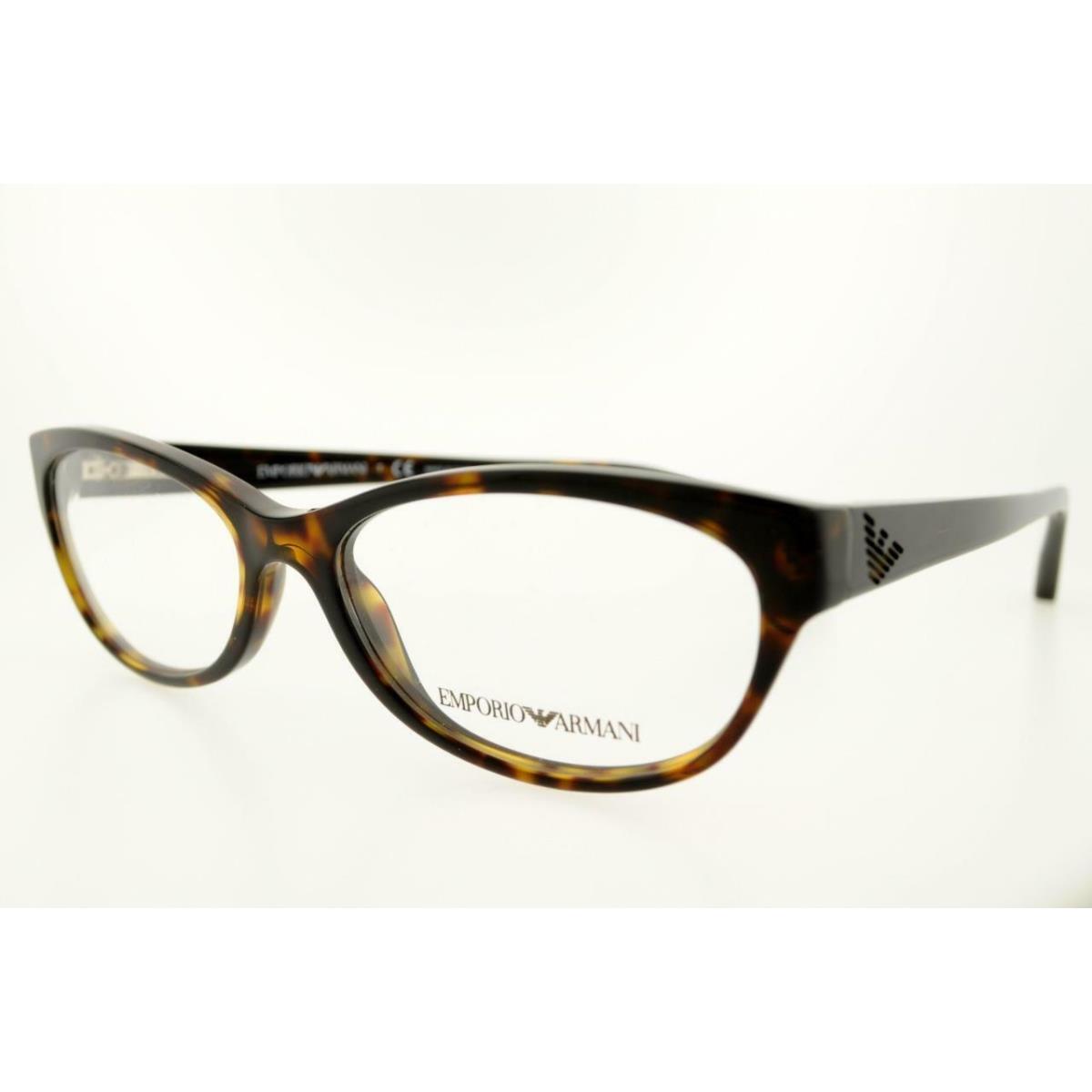 Emporio Armani 3008 5026 53MM Havana Frame Clear Demo Lenses