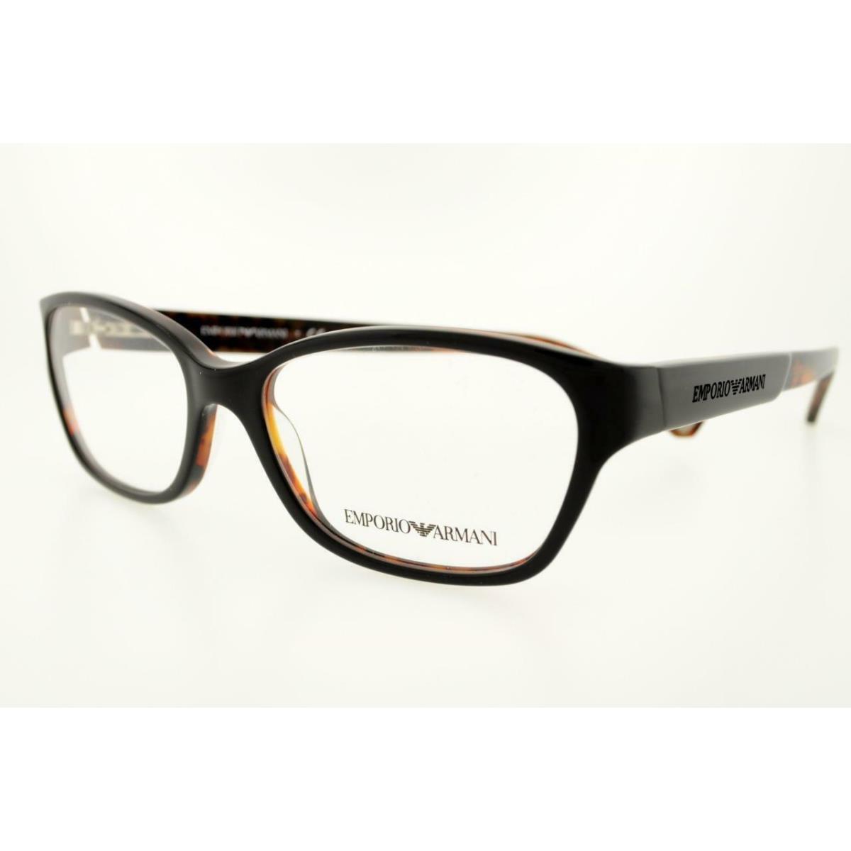 Emporio Armani 3004 5049 52MM Black ON Havana Frame Clear Demo Lens