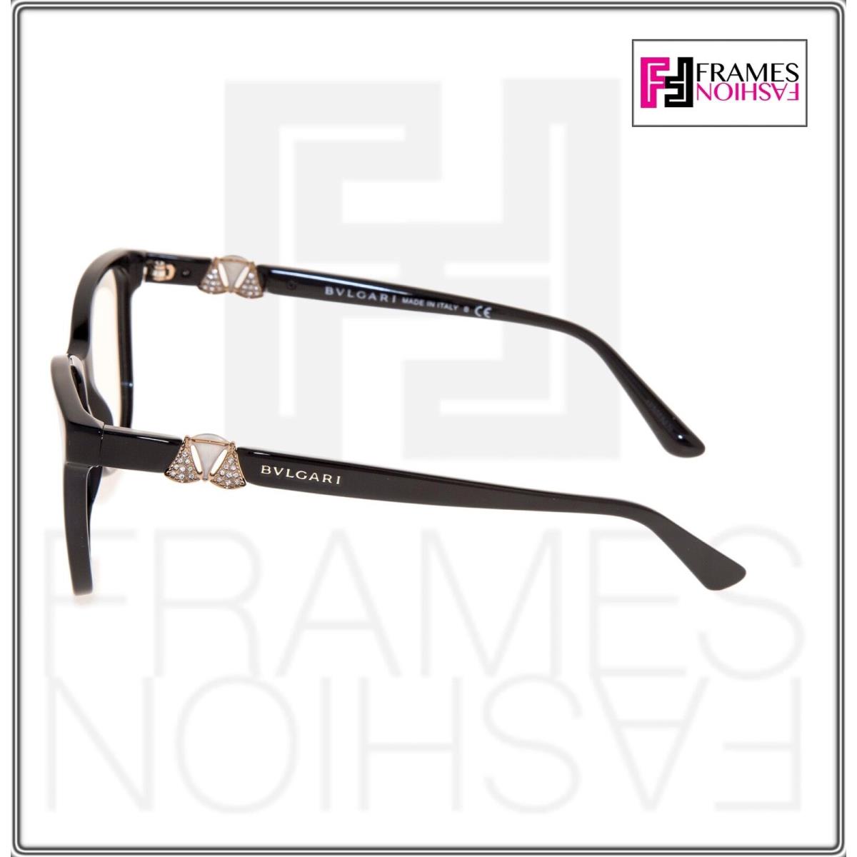 Bvlgari Diva 4118 Black Gold Luxury Eyeglasses BV4118B Rhinestone