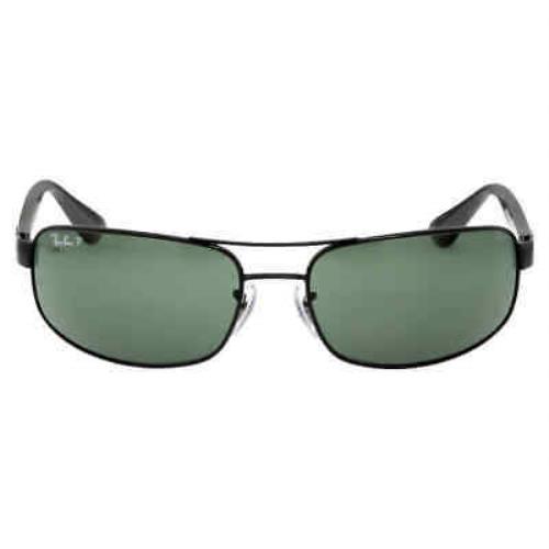 Ray Ban Polarized Green Rectangular Men`s Sunglasses RB3445 002/58 61