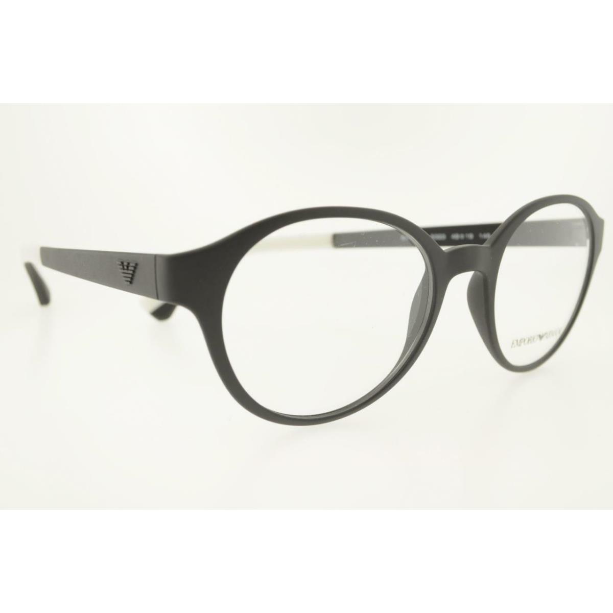 Emporio Armani 3066 5323 49MM Matte Black Frame Clear Demo Lenses