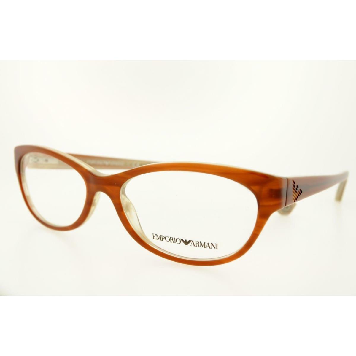 Emporio Armani 3008 5054 53MM Brown Frame Clear Demo Lenses