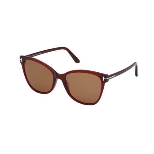 Tom Ford FT 0844 Ani 68E Transparent Burgundy/brown Women`s Sunglasses