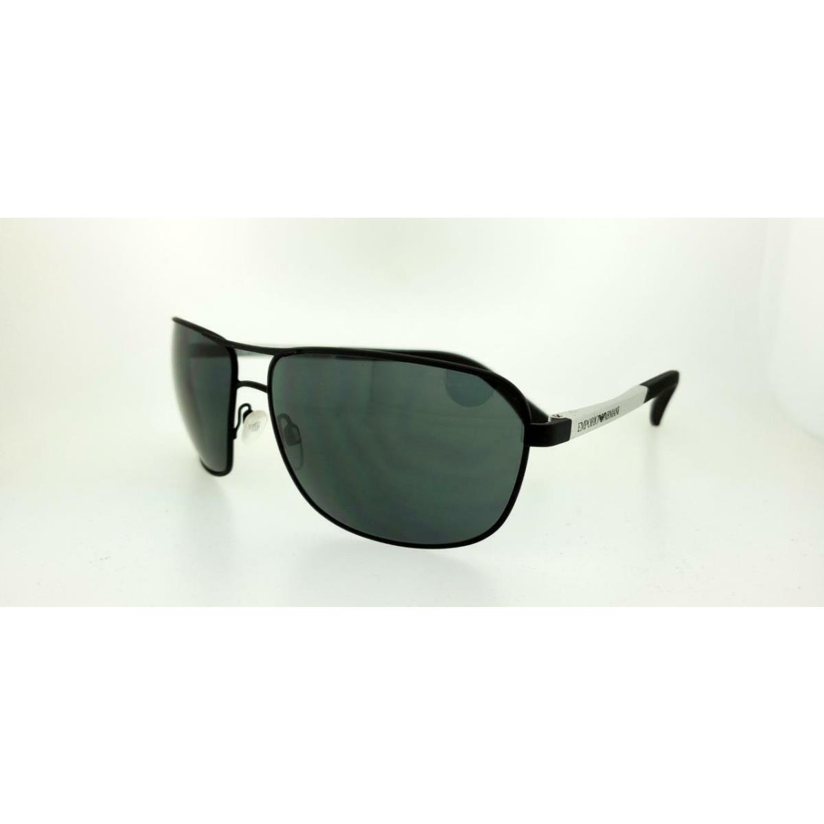 Emporio Armani Sunglasses 2033 309487 64MM Black Rubber Frame Gray Lenses