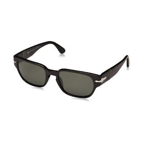 Persol PO3245S Square Sunglasses 52 mm Black/green Polarized