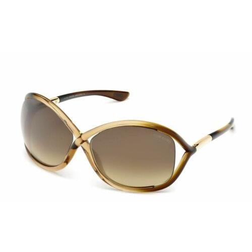 Tom Ford FT 0009 Whitney 74F Brown Shaded Sunglasses - Frame: Shaded brown, Lens: brown