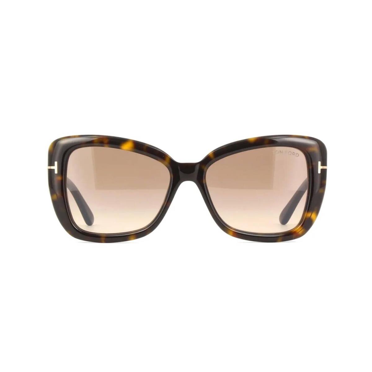 Tom Ford Maeve FT 1008 Dark Havana/brown Shaded 52F Sunglasses