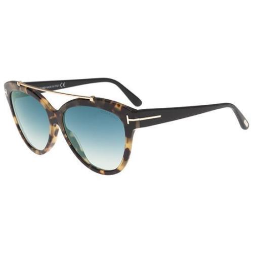 Tom Ford Livia FT 0518 Havana/blue Shaded 56W Sunglasses