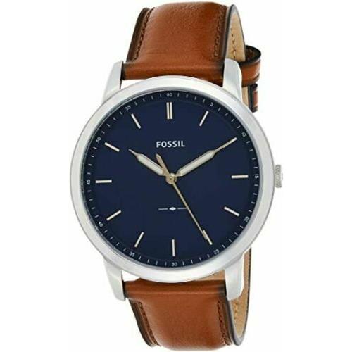 Fossil Men`s The Minimalist Slim Three-hand Light Brown Leather Watch FS5304