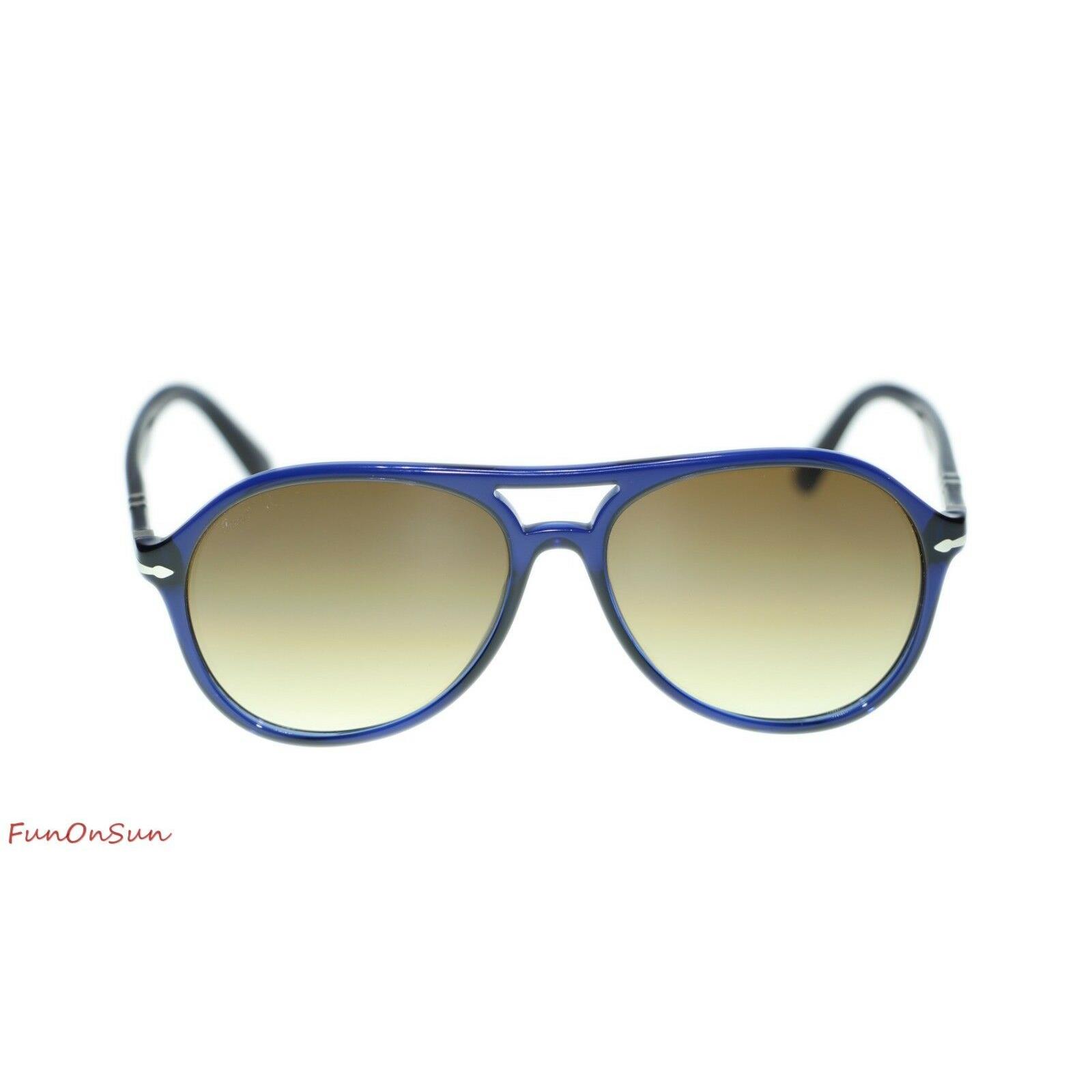 Persol Mens Sunglasses PO3194S 107451 Blue/clear Gradient Brown 