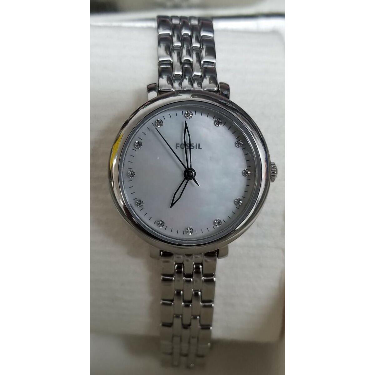 Fossil ES4029 Jacqueline Mother of Pearl Dial Stainless Steel Women`s Watch