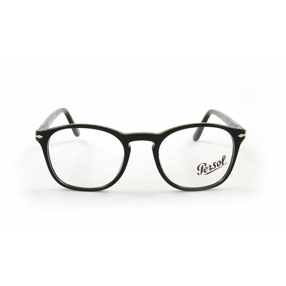 Persol PO3007-v 95 Eyeglasses PO3007-v 95 Black Frames 50MM ST Rx-able