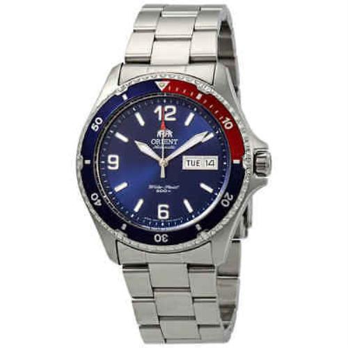Orient Mako II Automatic Blue Dial Pepsi Bezel Men`s Watch FAA02009D9 - Dial: Blue, Band: Silver