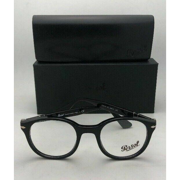 Persol Rx-able Eyeglasses 3144-V 95 49-22 145 Classic Black w/ Spring Hinges