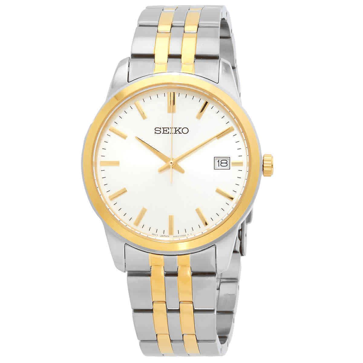 Seiko Essentials Quartz White Dial Men`s Watch SUR402P1