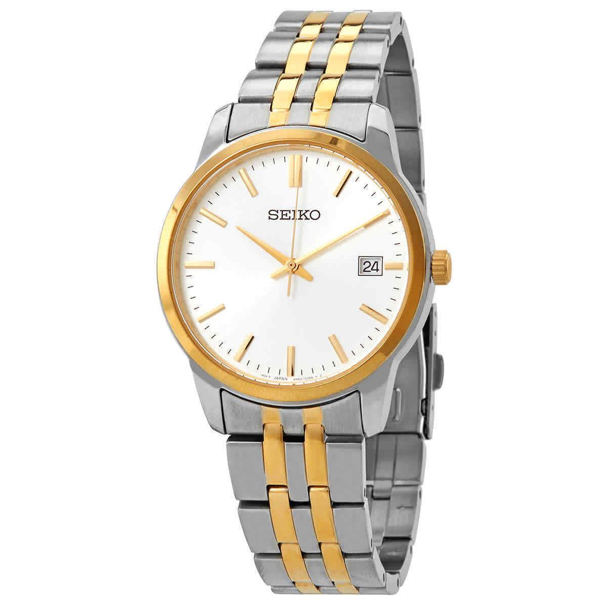 Seiko Essentials Quartz White Dial Men`s Watch SUR402