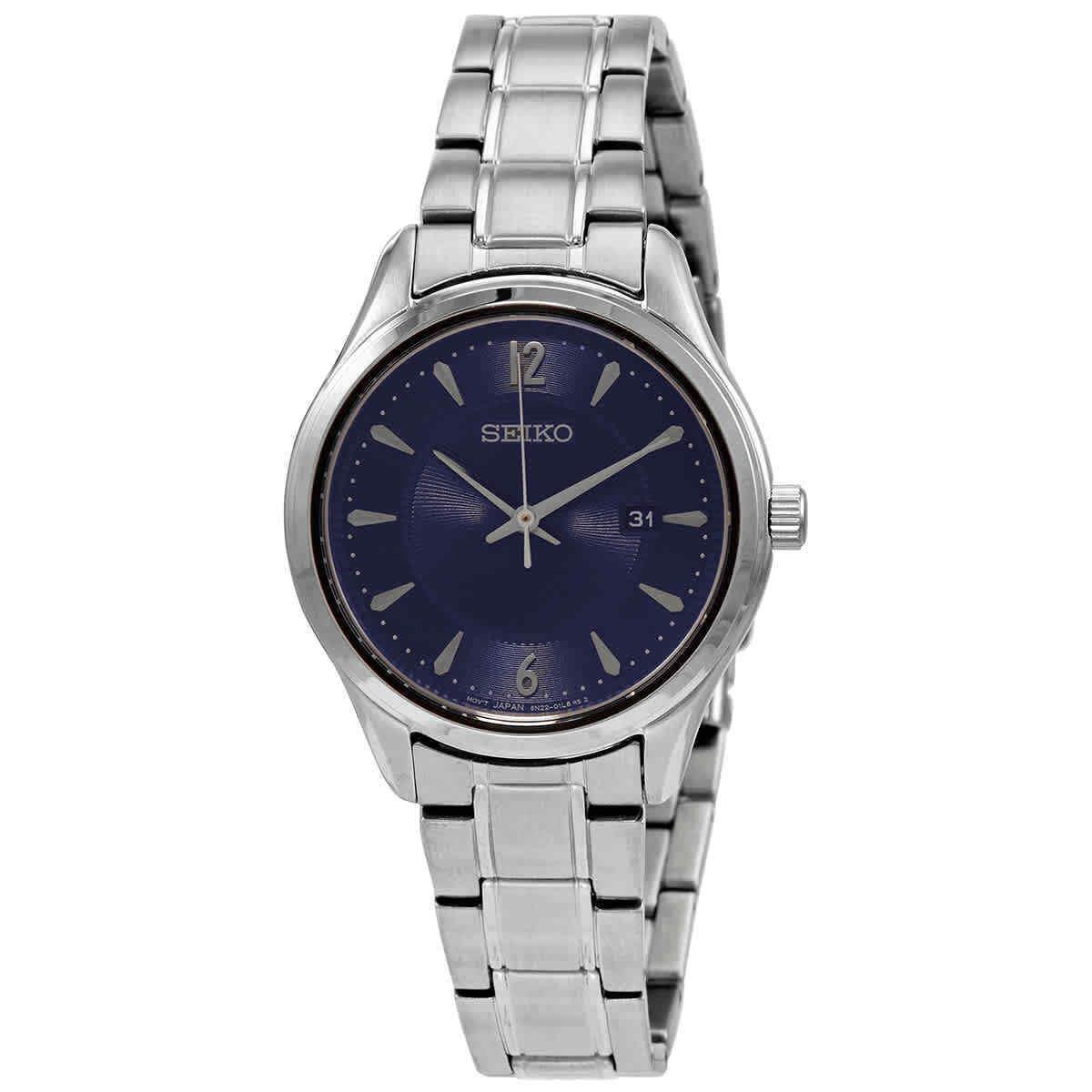 Seiko Noble Quartz Blue Dial Ladies Watch SUR425