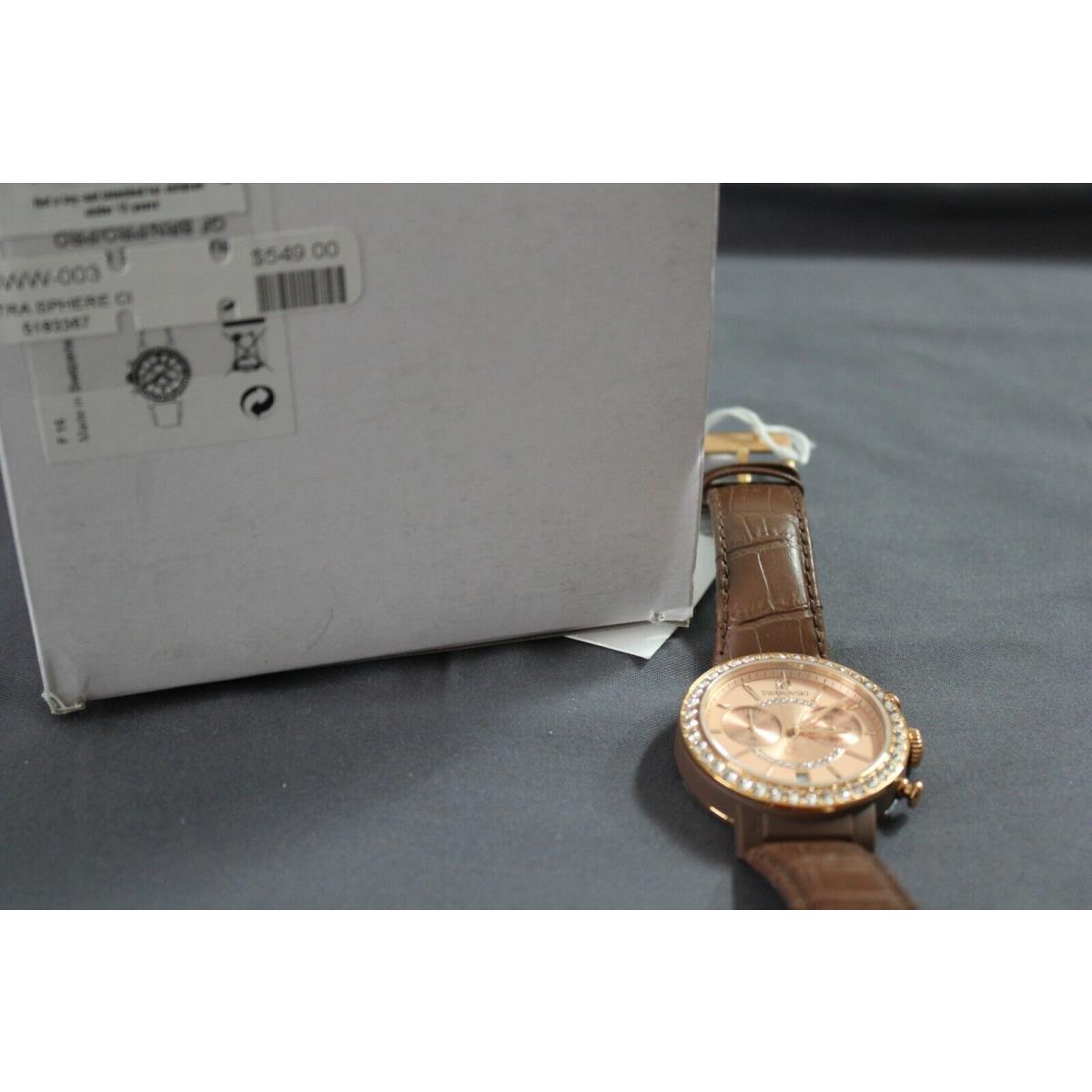 Swarovski Citra Sphere Chrono Watch Brown Rose Tone 5183367