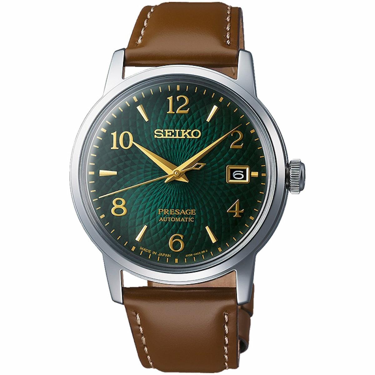 Seiko Presage Green Men`s Watch - SRPE45