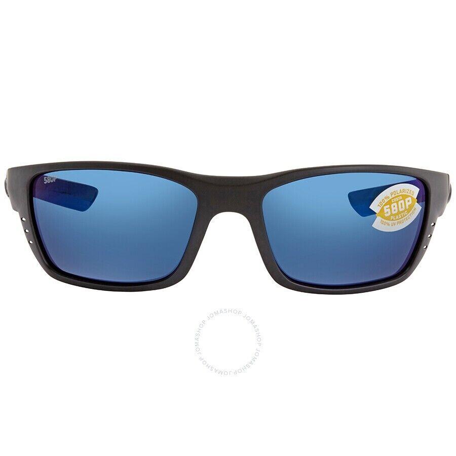 Costa Del Mar Wtp 01 Obmp Whitetip Sunglasses Blue Mirror 580P Polarized 58mm - Frame: Black, Lens: Blue Mirror