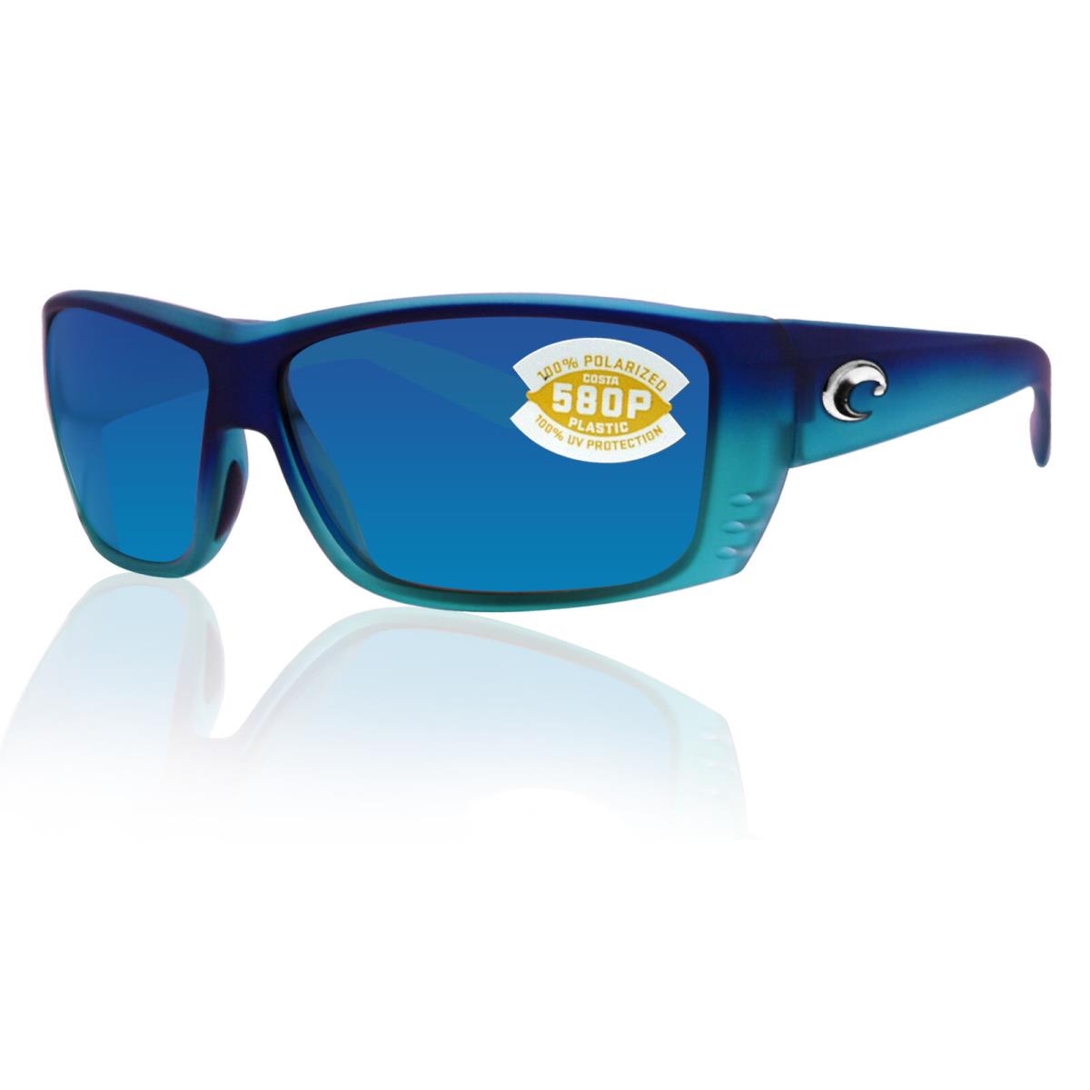 Costa Del Mar Cat Cay Caribbean Frame Blue Mirror 580P Plastic Polarized Lens