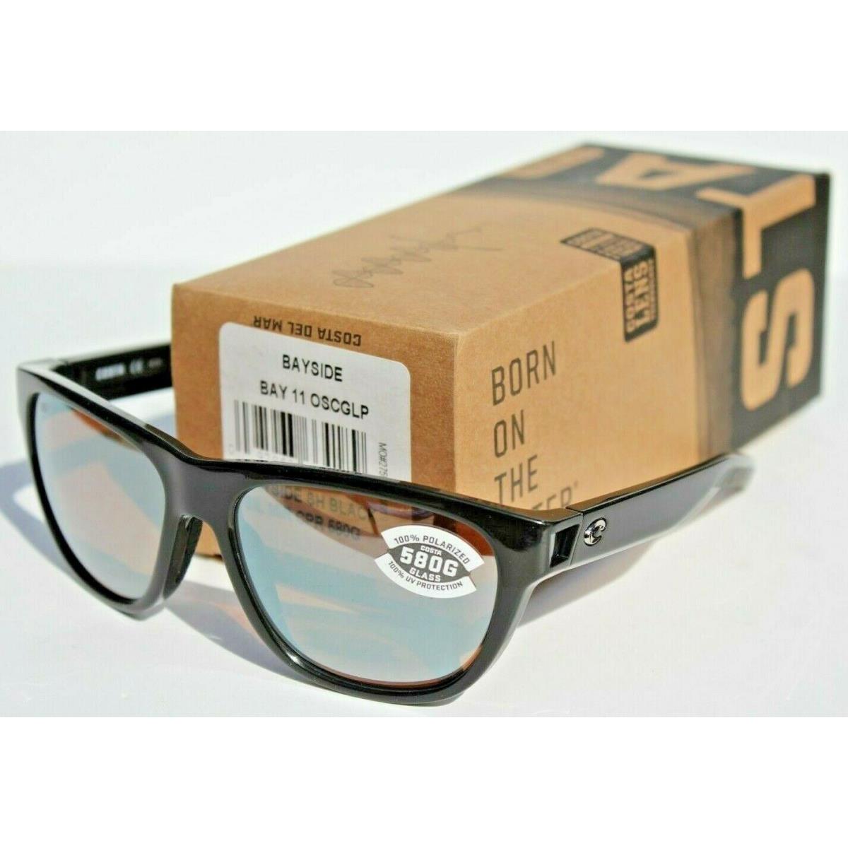 Costa Del Mar Bayside 580 Polarized Sunglasses Black/silver Mirror 580G