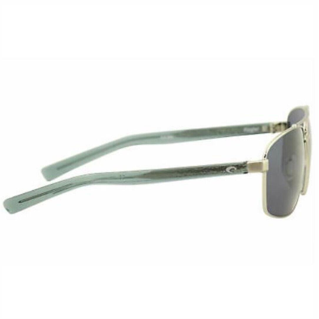 Costa Del Mar sunglasses Flagler - Brushed Silver Frame, Gray 580Plastic Lens