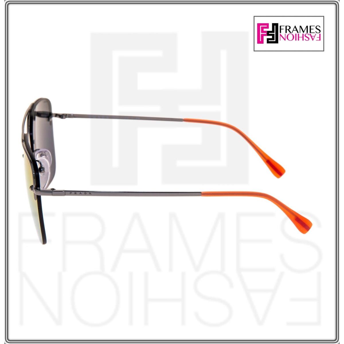 Prada 54S Linea Rossa Spectrum Sunglasses Gunmetal Orange Mirror Gradient PS54SS