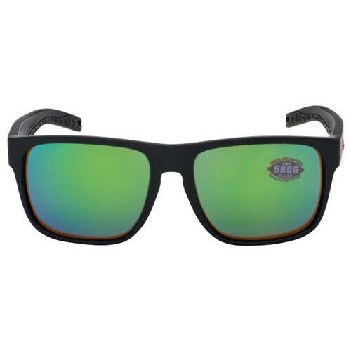 Costa Del Mar Spearo XL Matte Black/green Mirror 580G Polarized 59mm Sunglasses - Matte Black/Green Mirror 580G, Frame: Black, Lens: Green