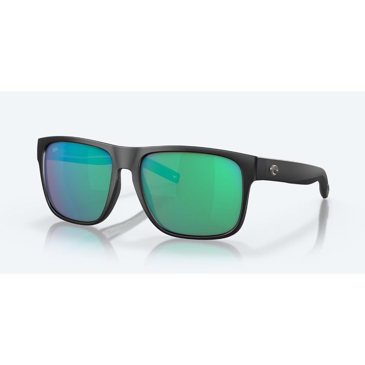 Costa Spearo XL Sunglasses - Matt Black W/green Mirror Polarized Glass