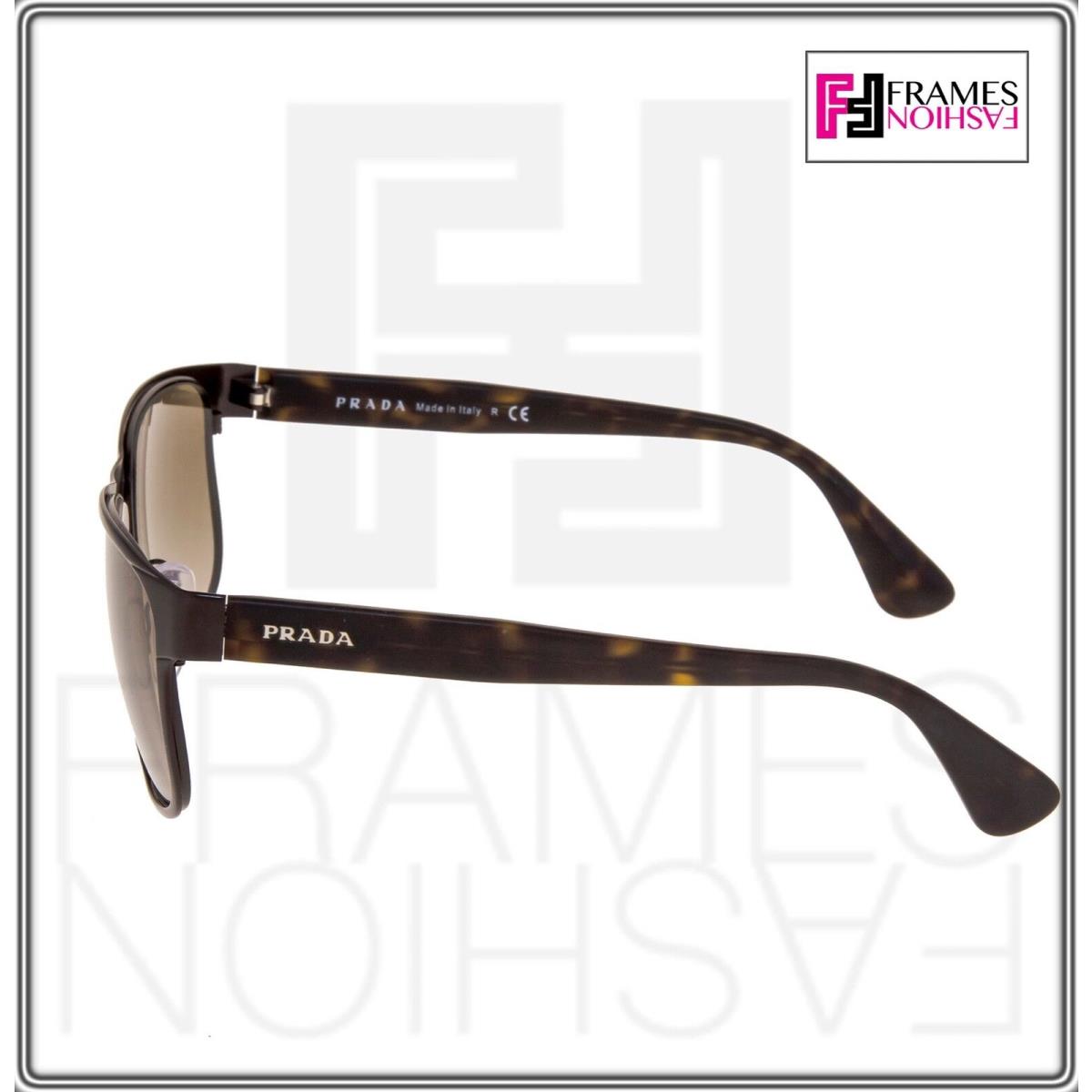 Prada 55S Square PR55SS Matte Black Havana Sport Gradient Modern Sunglasses