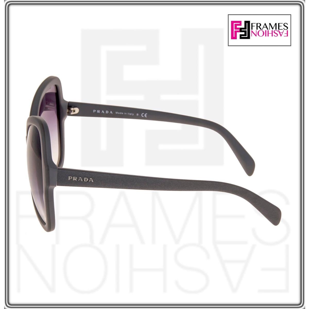 Prada Soft Pop 05S Triangle Sunglasses Matte Grey Violet Gradient Women PR05S