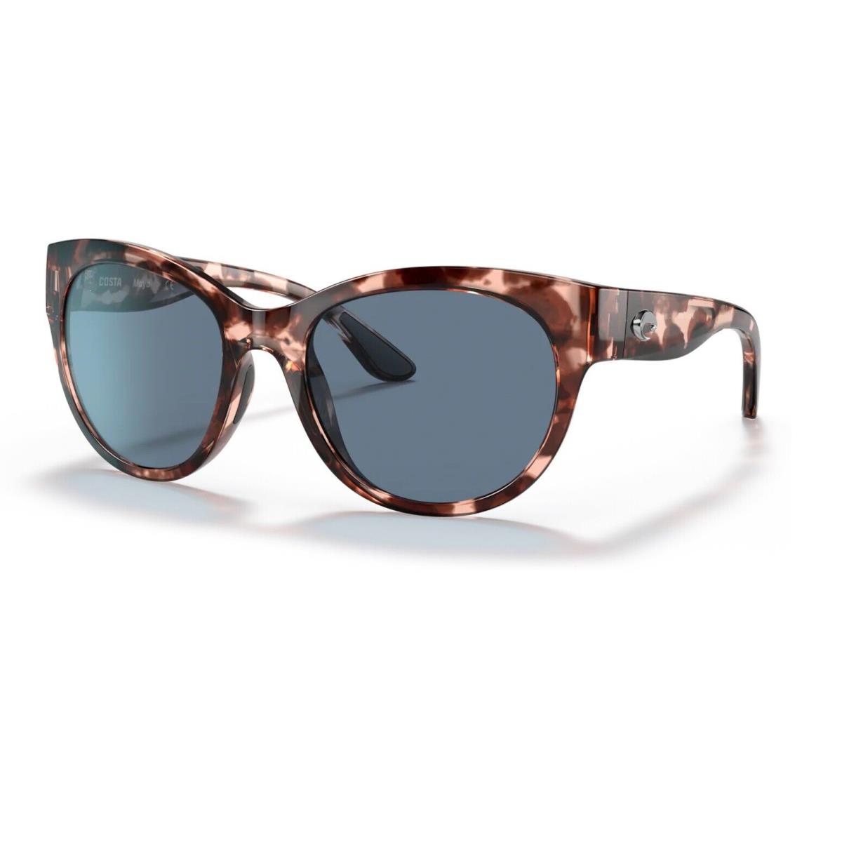 Costa Maya Sunglasses - Polarized - Women`s - Shiny Coral Tortoise W/grey 580P