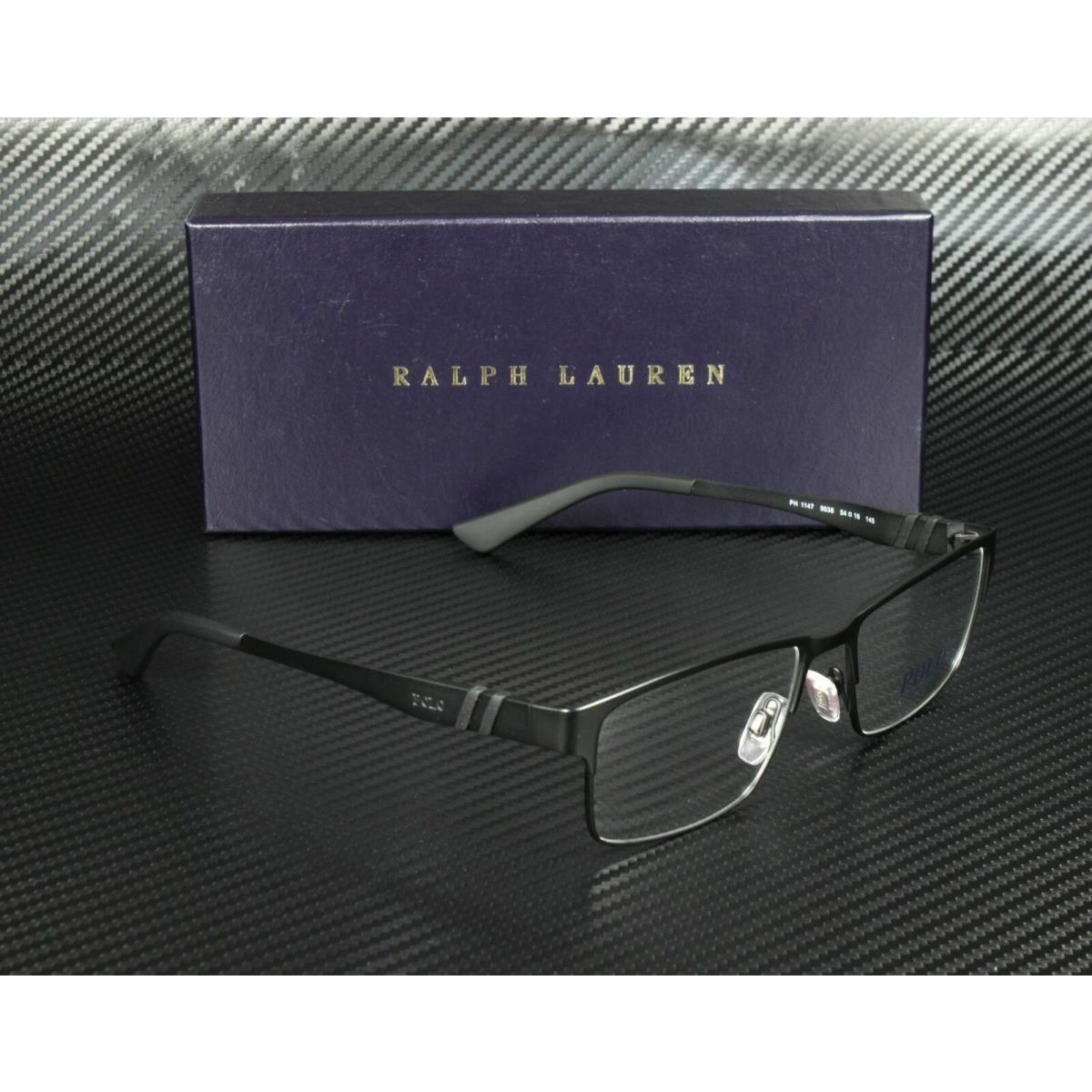 Ralph Lauren Polo PH1147 9038 Matte Black Rectangle Men`s 56 mm Eyeglasses
