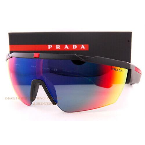 Prada Sport Linea Rossa Sunglasses PS 03XS DG0 08F Mirror Blue Red