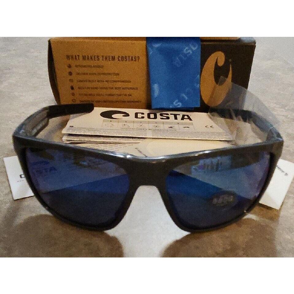 Costa Del Mar Ferg XL Shiny Gray Blue 580G Sunglasses 06S9012 90120862