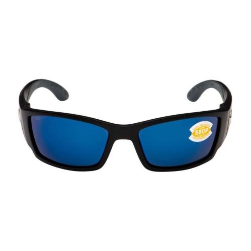 Costa Del Mar CB 11 Obmp Corbina Sunglasses Matte Black Blue Mirror 580P Lens - Frame: Black, Lens: Blue