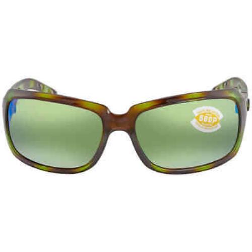 Costa Del Mar Isabela Green Mirror Polarized Polycarbonate Ladies Sunglasses IB - Frame: Brown, Green, Lens: Green