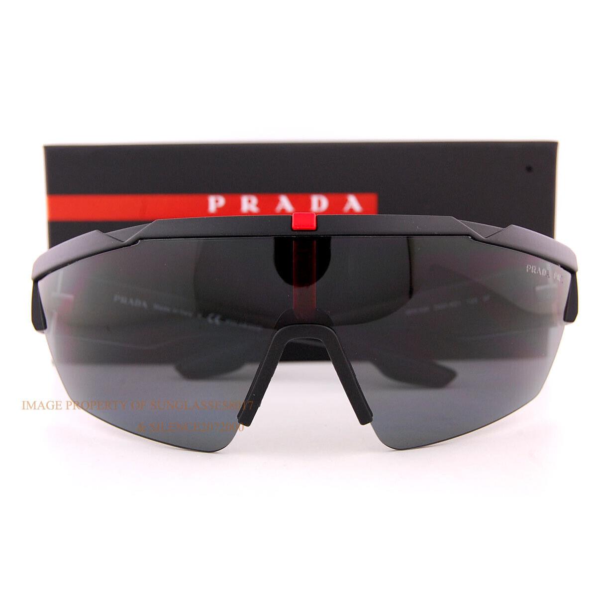 Prada Sport Linea Rossa Sunglasses PS 03XS DG0 5Z1 Black/polarizedgrey