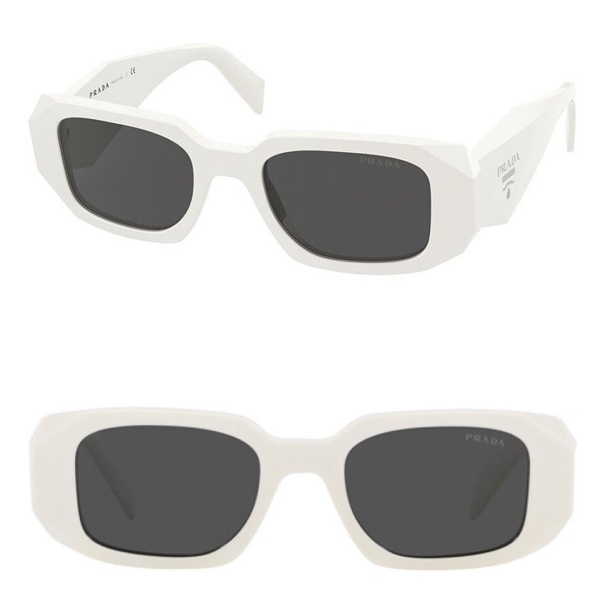 Prada Symbole White Talk Gray Triangle PR17WS 17W Fashion Unisex Sunglasses