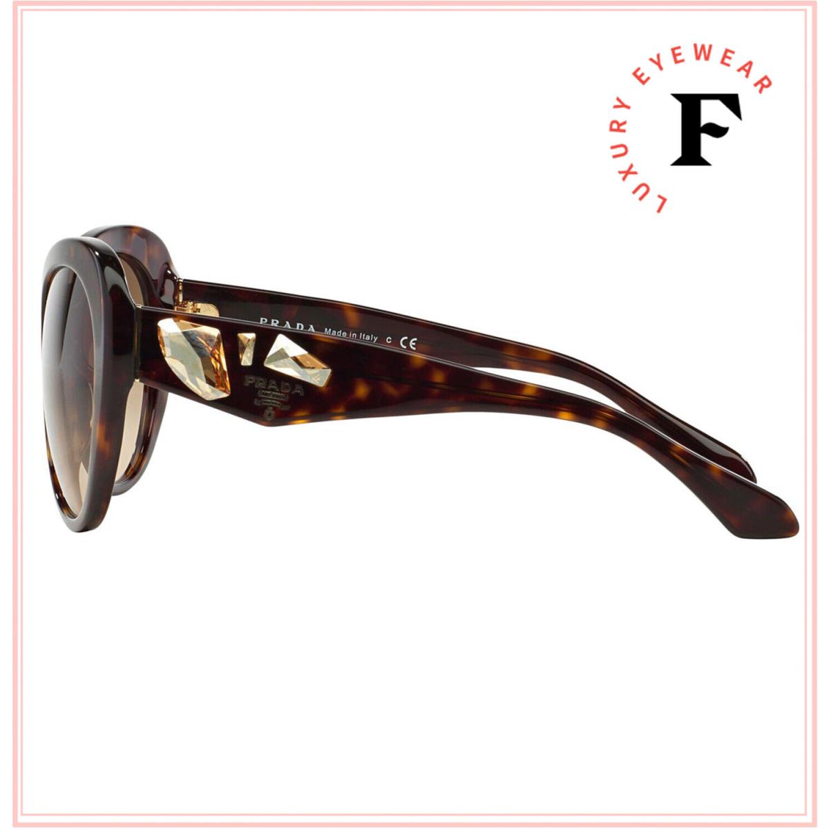 Prada Voice 26Q Havana Brown Jewel Butterfly Runway Sunglasses PR26QS