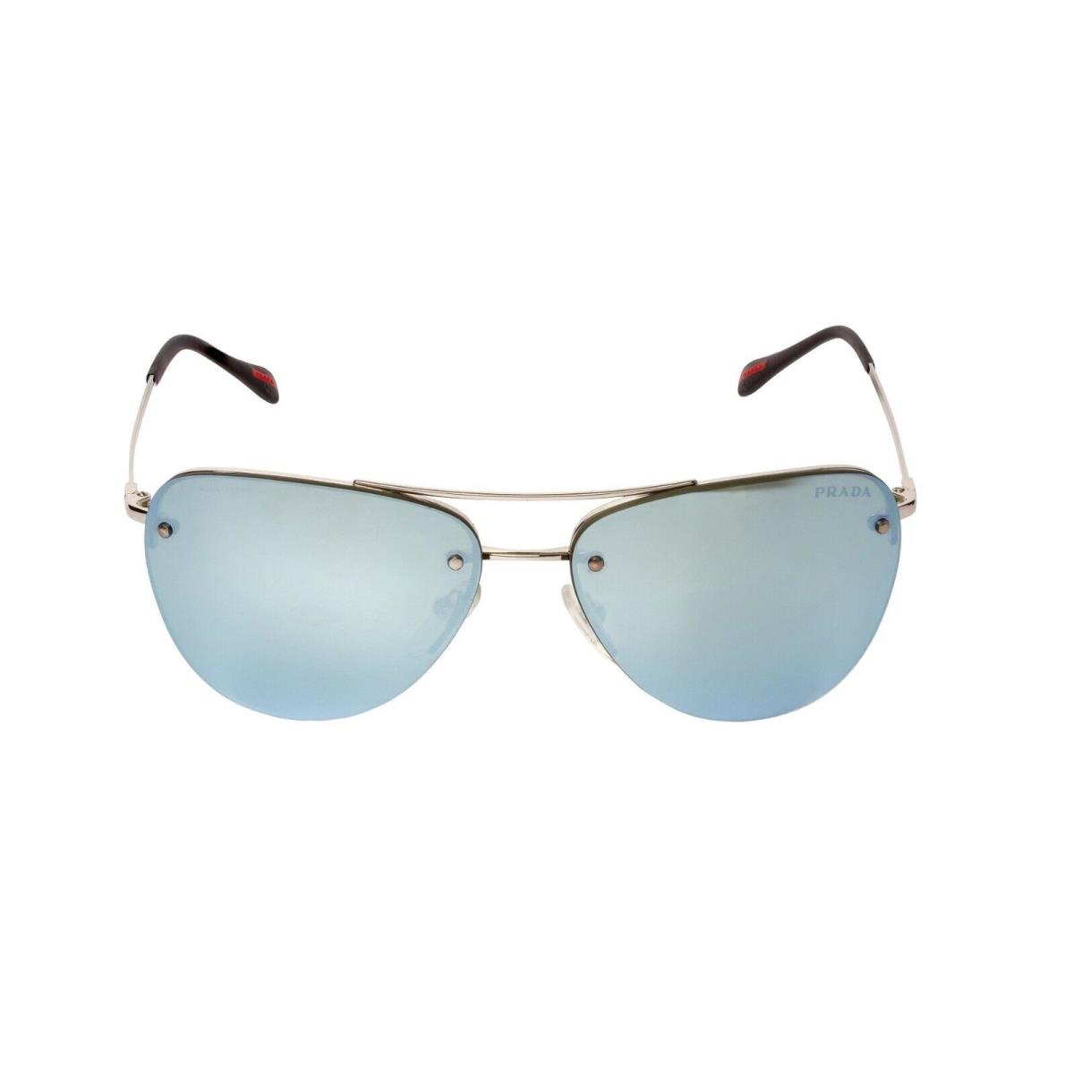 Prada Linea Rossa PS53RS-1BC5K2-56 Women`s Green Silver Mirrored Lens Sunglasses