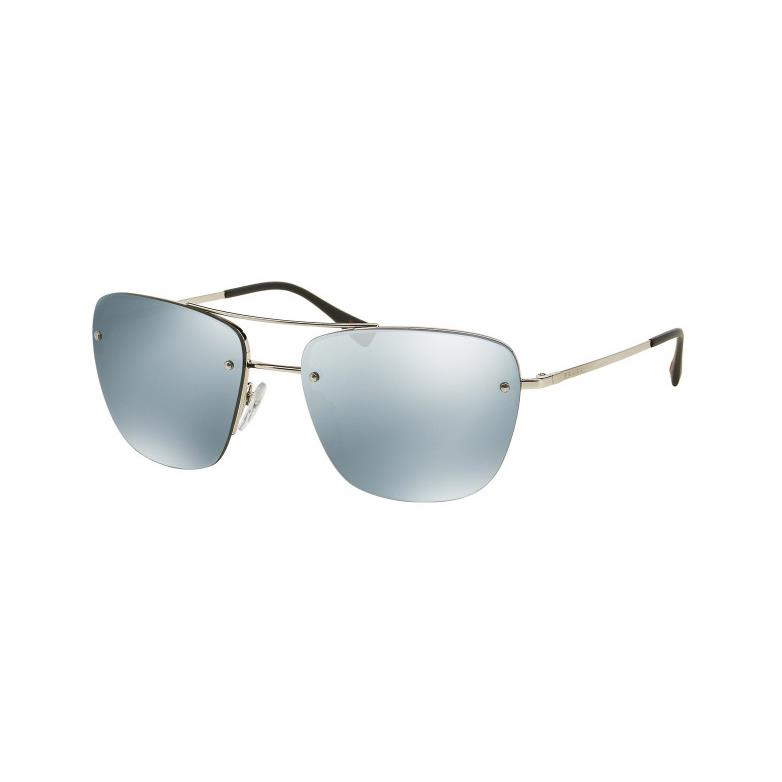 Prada Linea Rossa PS52RS-1BC5K2-56 Men`s Green Silver Mirrored Lens Sunglasses