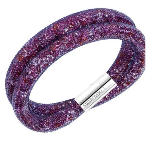 Swarovski Purple/fuschia Deluxe Double Wrap Bracelet- JC310