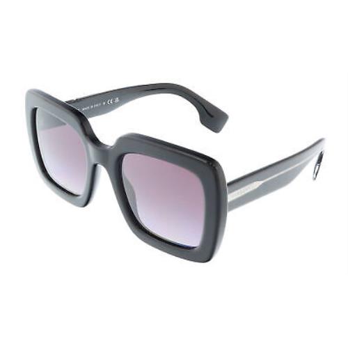 Burberry 0BE4284 37588H Black Square Full Rim Sunglasses - Black, Frame: Brown, Lens: Brown